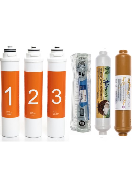 Waterlife Su Arıtma Cihazı Uyumlu Tak-Çevir 6'lı Filtre Seti, Lg Membranlı