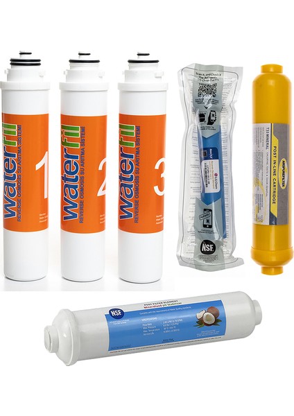 Waterlife Su Arıtma Cihazı Uyumlu Tak-Çevir 6'lı Filtre Seti, Lg Membranlı fiyatları