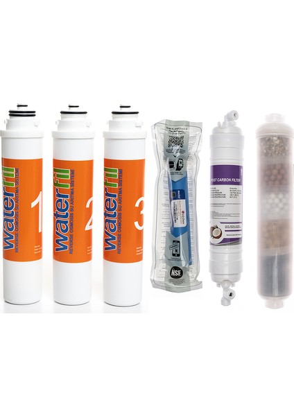 Waterlife Su Arıtma Cihazı Uyumlu Tak-Çevir 6'lı Filtre Seti, 10 Aşamalı, Lg Membranlı fiyatları
