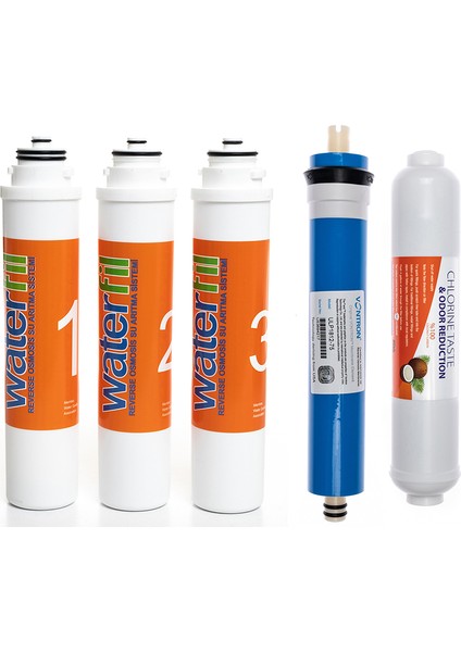 Waterlife Su Arıtma Cihazı Uyumlu Tak-Çevir 5'li Filtre Seti, Vontron Membranlı fiyatları