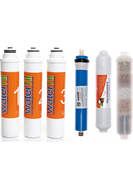 Waterlife Su Arıtma Cihazı Uyumlu Tak-Çevir 6'lı Filtre Seti, 10 Aşamalı, Vontron Membranlı fiyatları