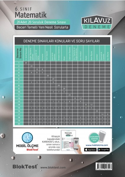 Bloktest 6. Sınıf Matematik Kılavuz Deneme