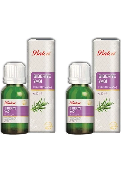 Biberiye Yağı Içilebilir Bitkisel Uçucu Yağ 20 ml x 2