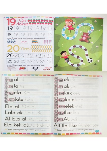 Okul Öncesi Ingilizce ve Çizgi Çalışmaları Eğitim Seti 10 Kitap