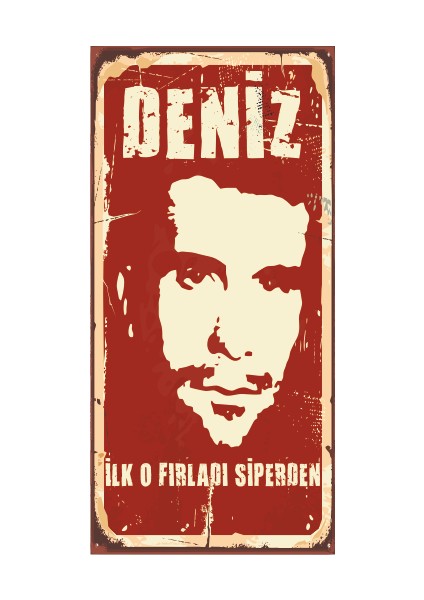 Deniz Gezmiş Mini Retro Ahşap Poster