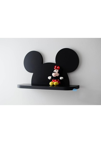 Micky Mouse Şekilli Raf Kitaplık Duvar Rafı Çocuk Odası Raf