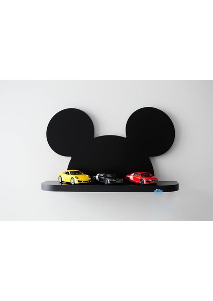 Micky Mouse Şekilli Raf Kitaplık Duvar Rafı Çocuk Odası Raf