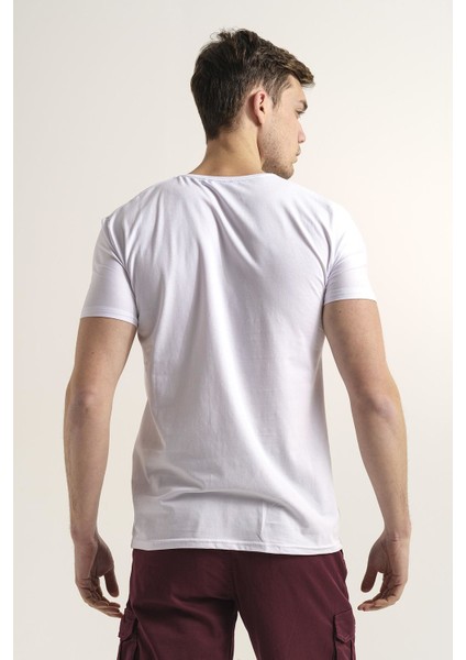 Riley V Yaka Slim Fit Basic Erkek Tshirt modelleri