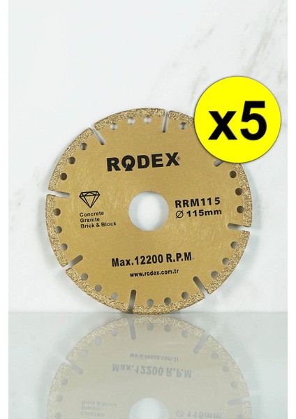 RRM115 Çok Amaçlı Multi Elmas Kesme Diski 115MM 5 Adet