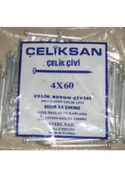 4X60 Çelik Çivi