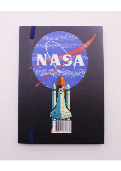 Lastikli Çizgisiz Sert Kapak Nasa Defter