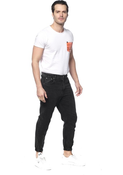 Likralı Paçası Lastikli Erkek Kot Pantolon fırsatları