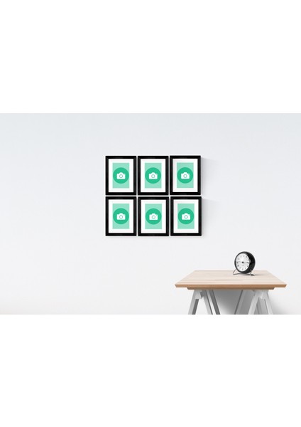 Paspartulu 6'lı 10X15 cm Ebatlar Için Resim Çerçeve Seti - Yed Frame