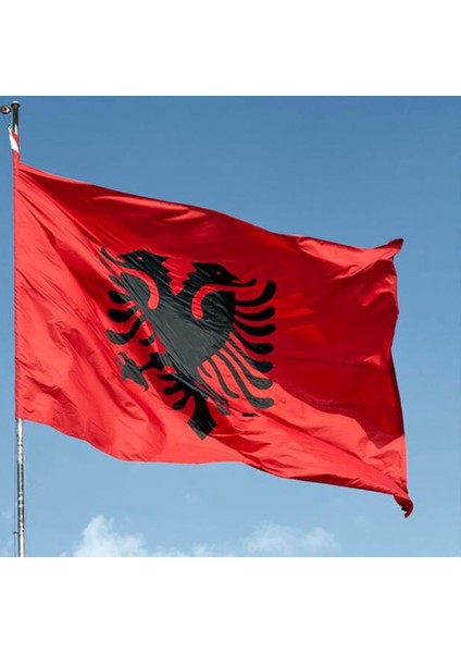 Arnavutluk Gönder Bayrağı Raşel Kumaş 80 x 120 cm