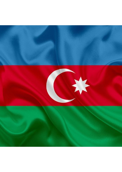 Azerbaycan Gönder Bayrağı Raşel Kumaş 50 x 75 cm