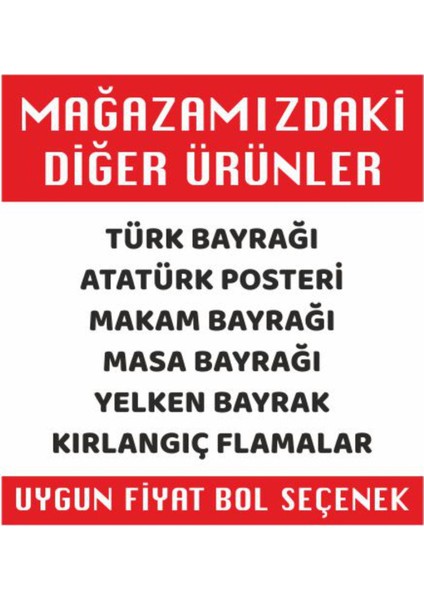 Osmanlı Bayrağı Flaması Saçaklı 150 x 225 cm Siyah