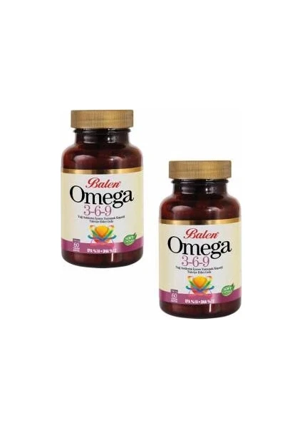 2 Kutu Balen Omega 3-6-9 Yumuşak Kapsül Omega 3 6 9 1585 Mg x 100 Kapsül x 2