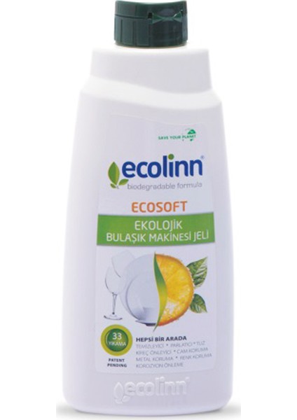 Ecosoft Ekolojik Bulaşık Makinesi Jeli ( 33 Yıkama )