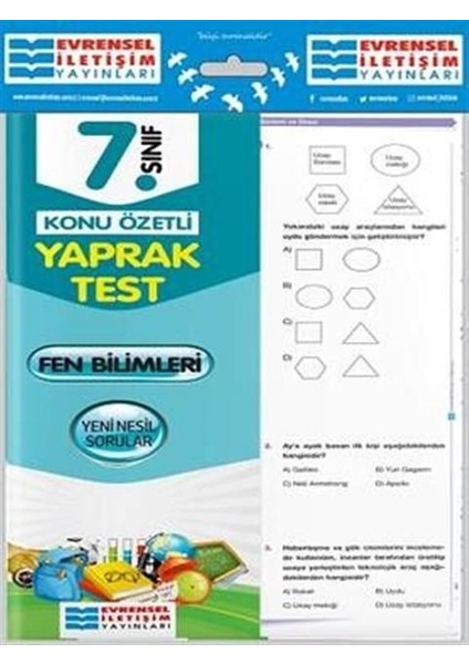 7.Sınıf Fen Bilimleri Yaprak Test