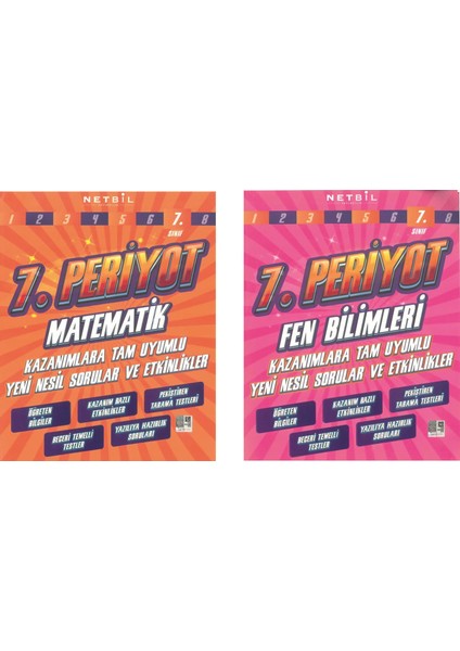 Netbil 7. Sınıf Periyot Matematik-Fen Soru Bankası Seti