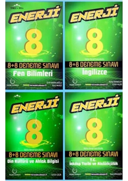 8. Sınıf Enerji Serisi 4'lü Deneme Seti Kitabevi