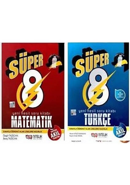 Süper 8. Sınıf Mat-Türkçe Soru Bankası Seti