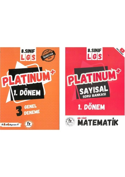 Fi 8. Sınıf 1. Dönem Platium Sayısal Soru Bankası + 1. Dönem 3lü Genel Deneme