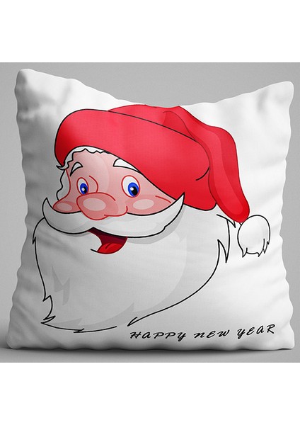 Noel Baba Özel Tasarım Yastık Kırlent Kılıfı 548 - Çift Tarafı Baskılı