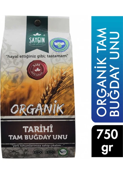 Organik Tarihi Tam Buğday Unu 750 G