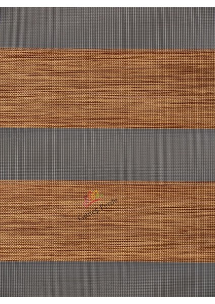 Kahverengi Bambu Zebra Perde modelleri