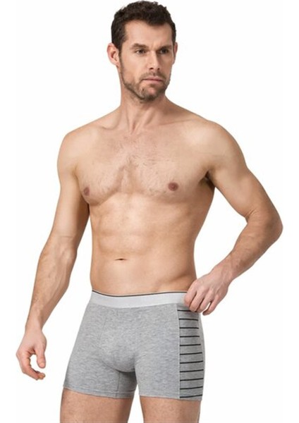 12 Adet Gri Renk Likralı Boxer