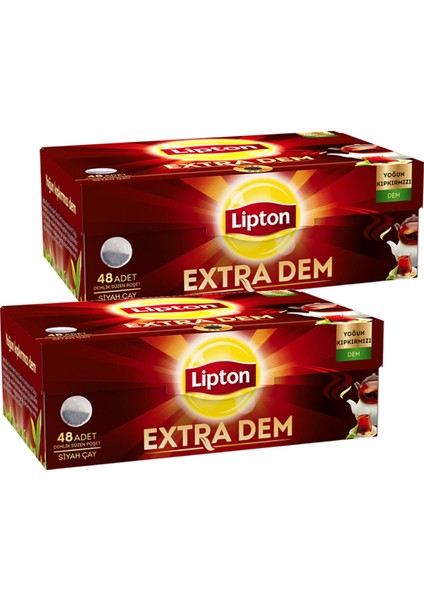 Extra Dem Demlik Poşet Çay 48 x 3,2 Gr. Ikili Set
