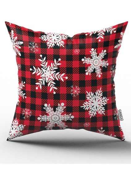Yılbaşı Temalı Dijital Baskılı Kırlent Yastık Kılıfı CGH302