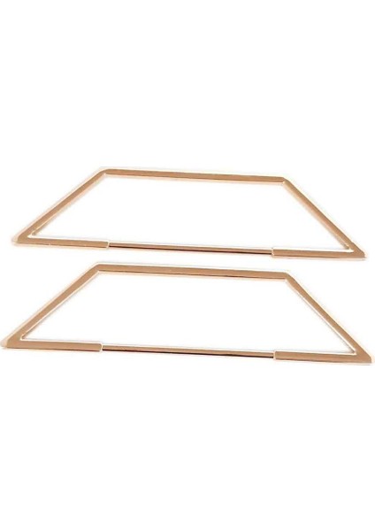 Piramit Taban Model Light Gold Metal Çanta Sapı