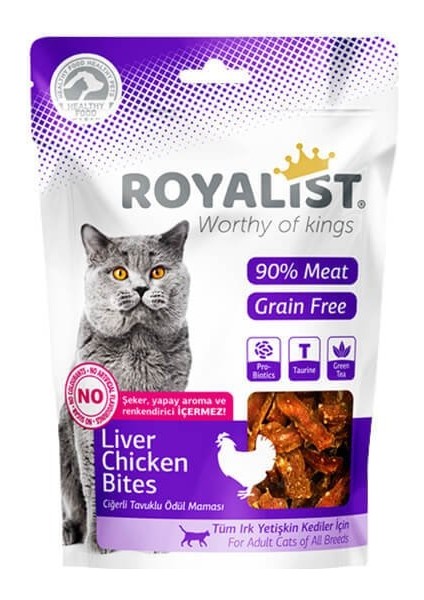 Tavuk ve Ciğerli Yumuşak Tahılsız Kedi Ödülü 80 gr