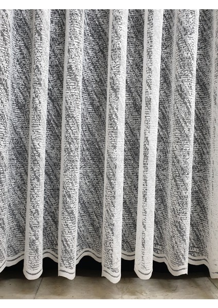 Lüks Tül Perde Mozaik Örme Desen Sık Pile 1 E 3 Sıklığı.en 200 , Boy 255