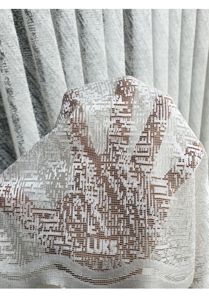 Lüks Tül Perde Mozaik Örme Desen Sık Pile 1 E 3 Sıklığı.en 500 , Boy 270 fiyatları