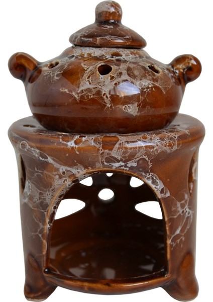 Çaydanlık 3 Parça Seramik Buhurdanlık Mumluk Tütsülük Seti fırsatları