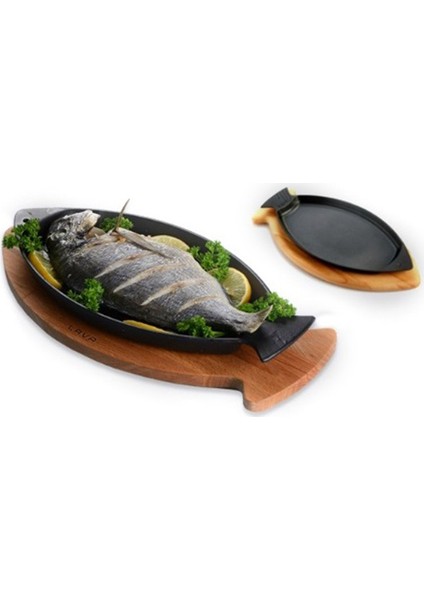 Döküm Balık Tavası Tavası 20X32 Cm Balık Formlu Lava Tava fırsatları