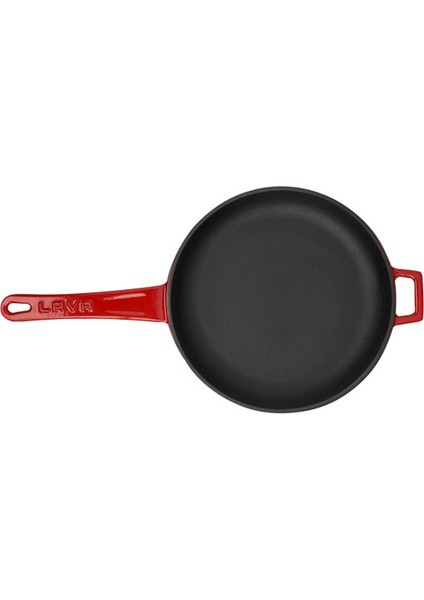 Döküm Kızartma Tavası 20 Cm Kırmızı Lava Tava