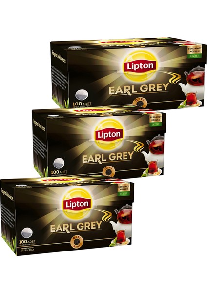 Earl Grey Demlik Poşet Çay 100 x 3,2 gr -3'lü Set