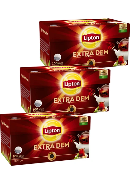 Extra Dem Demlik Poşet Çay 100 x 3,2 gr - 3'lü Set