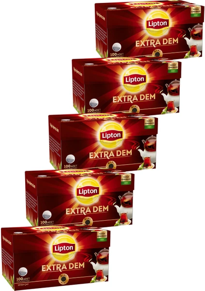 Extra Dem Demlik Poşet Çay 100 x 3,2 gr - 5'li Set