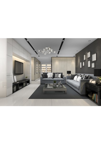 AR-60271-8K Krom Kaplama Modern Avize E27 Metal Cam 78cm
