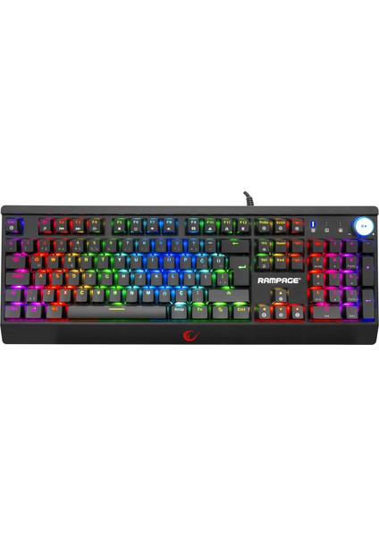 KB-R103 Extreme RGB Outemu Blue Switch Oyuncu Klavyesi