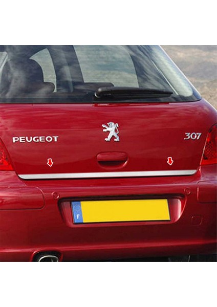 Peugeot 307 Krom Bagaj Alt Çıtası Paslanmaz Çelik