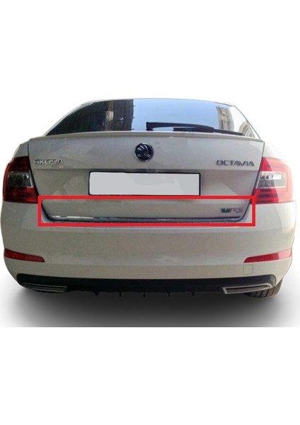 Skoda Octavia A7 (2013-2020 )Krom Bagaj Alt Çıtası Paslanmaz Çelik