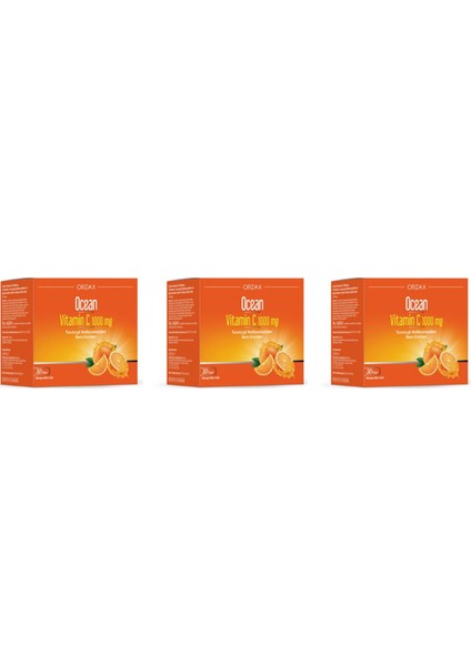 Ocean Vitamin C 1000 Mg 30 Şase 3' Lü Paket