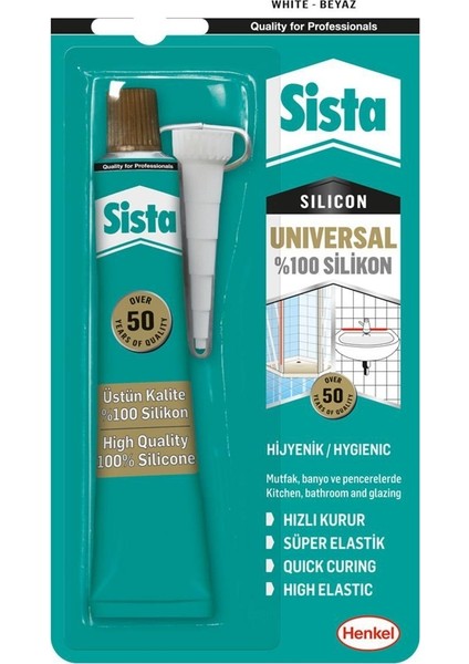 Henkel Sista Universal Silikon Beyaz 50 gr