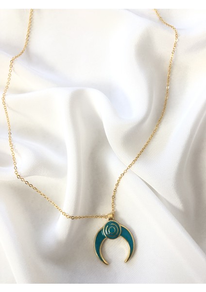 Altın Kaplama Boynuz Kolye